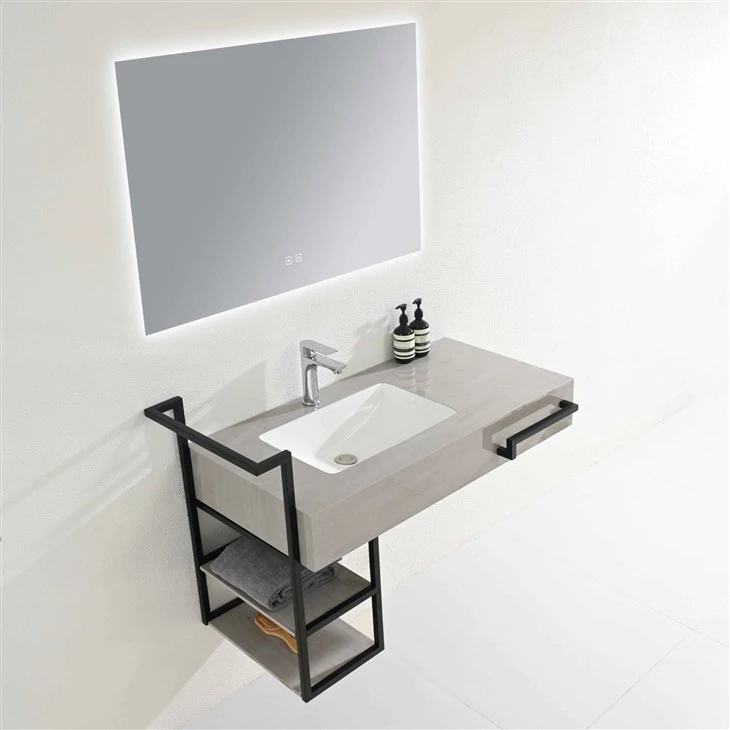 Earl Grey Sintered Stone Bathroom Vanity